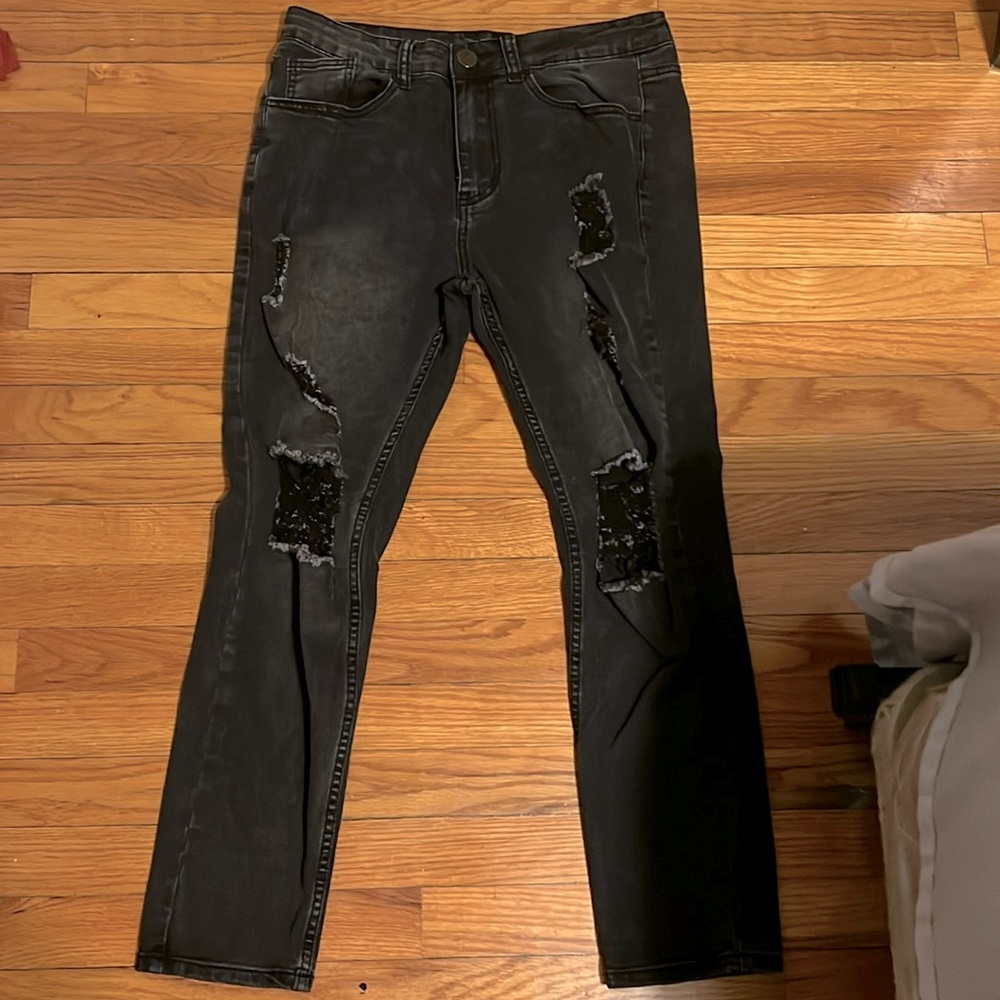 Thrifted Skinny Jeans Black 30x32